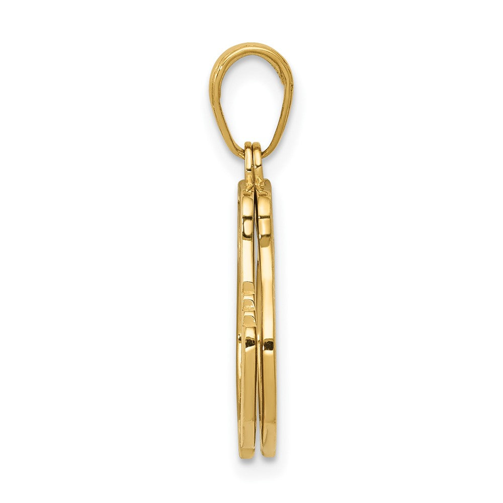 10K Moveable Handcuffs Pendant