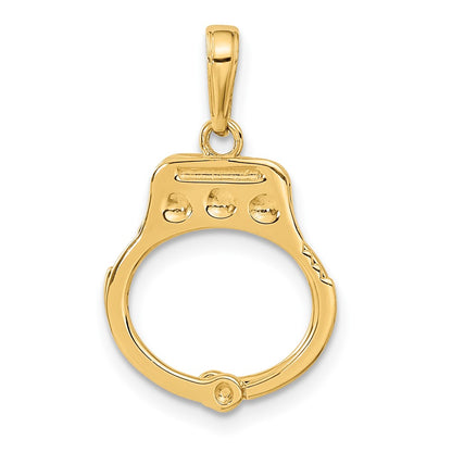 10K Moveable Handcuffs Pendant