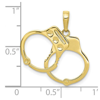 10K Moveable Handcuffs Pendant