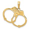 10K Moveable Handcuffs Pendant