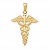 10k Large Caduceus Pendant