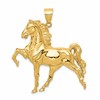 10k Large Solid Polished Open-Backed Horse Pendant