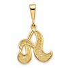 10k Large Filigree Initial A Pendant