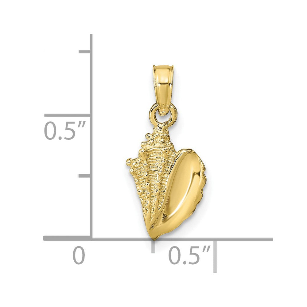 10k Conch Shell Pendant