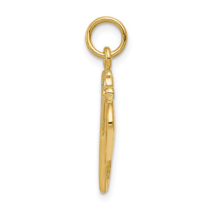 10k Polished Lacrosse Sticks and Ball Charm