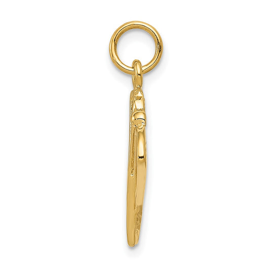 10k Polished Lacrosse Sticks and Ball Charm
