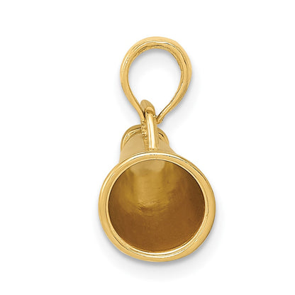 10K Polished 3-D Megaphone Pendant