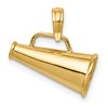10K Polished 3-D Megaphone Pendant