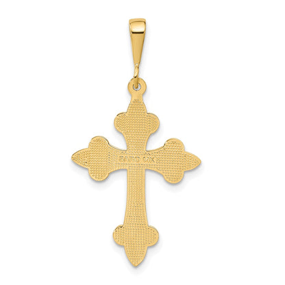 10k Large Fleur de Lis Cross Pendant