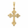 10k Large Fleur de Lis Cross Pendant