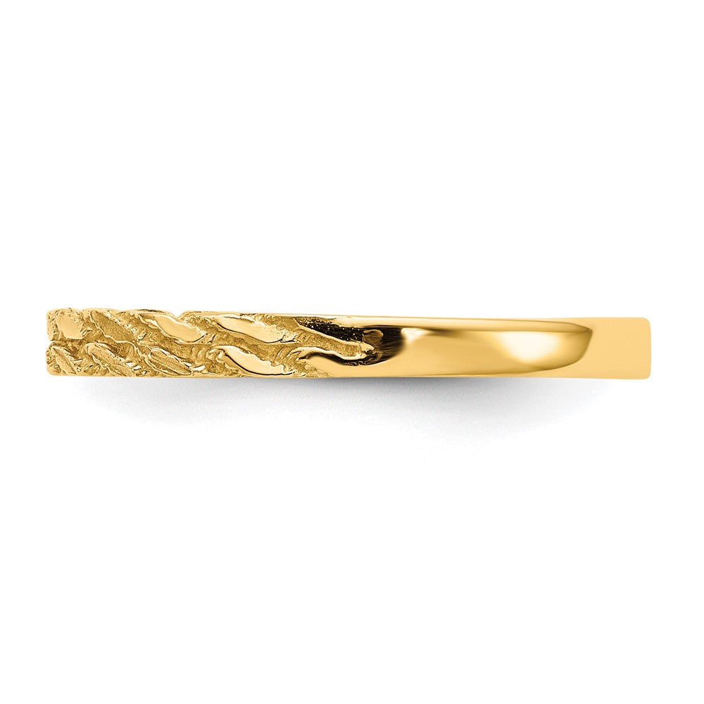 10K Diamond-cut Rope Ring