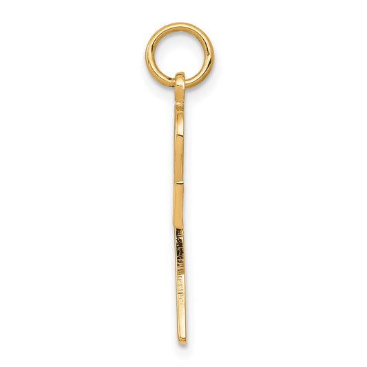 10k Solid Flat-Backed Ankh/Egyptian Cross Pendant