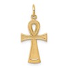 10k Solid Flat-Backed Ankh/Egyptian Cross Pendant