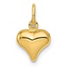 10K 9mm Polished 3-D Puffed Heart Charm