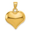 10K 18mm Polished 3-D Puffed Heart Pendant