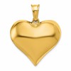 10K 31mm Polished 3-D Puffed Heart Pendant