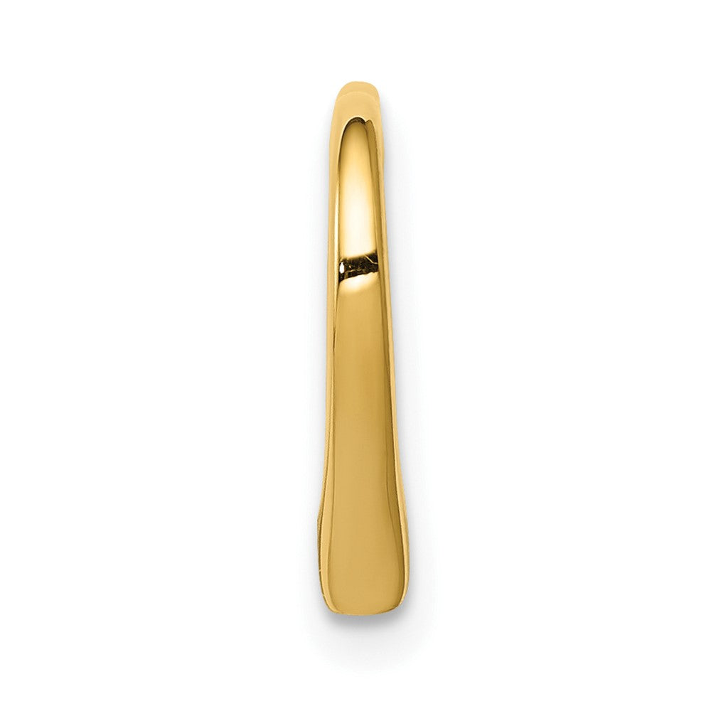 10K Polished 12mm Medium Floating Heart Chain Slide