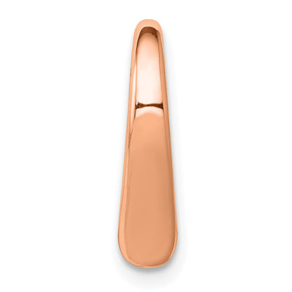 10K Rose Gold Polished 15mm Large Floating Heart Chain Slide