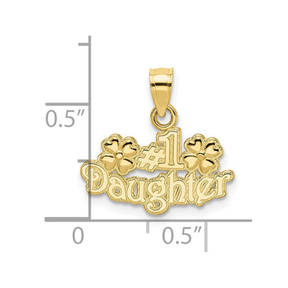 10k #1 DAUGHTER with Flowers Charm