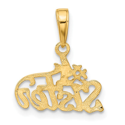 10k #1 SISTER Pendant