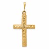 10k Diamond-cut Cross Pendant