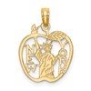 10k Cut-out NEW YORK with Statue of Liberty in Apple Charm