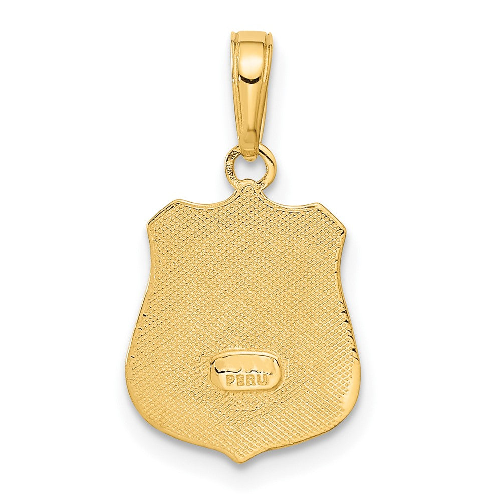 10k POLICE Badge Pendant