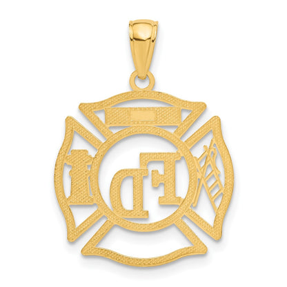 10k FD MEMBER in Shield Cut-out Pendant