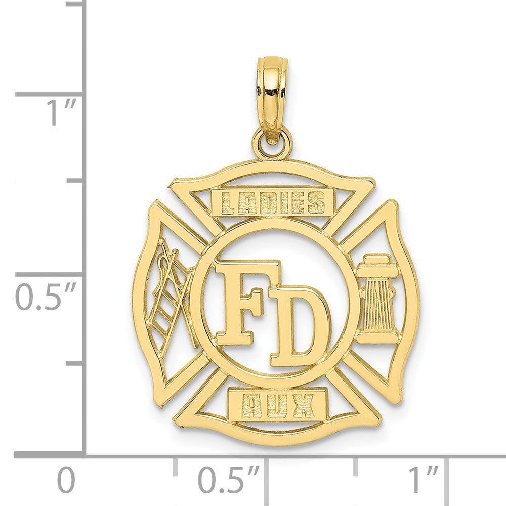 10k FD LADIES AUX in Shield Cut-out Charm