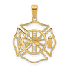 10k Fireman Shield Pendant