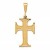 10k Textured Cross Pendant