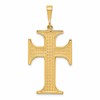 10k Large Textured Cross Pendant
