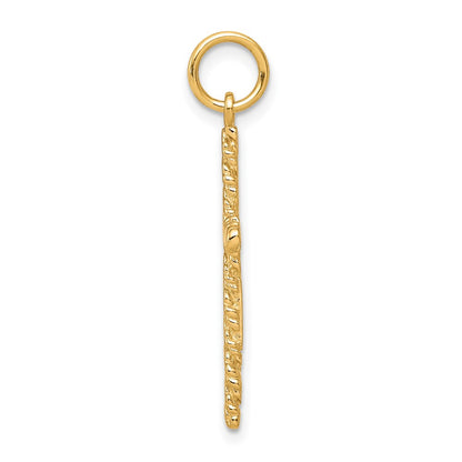 10K Nugget Cross Charm