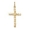 10K Nugget Cross Charm