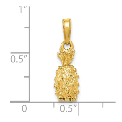 10k 3-D Pineapple Pendant