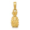 10k 3-D Pineapple Pendant