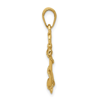 10K 3-D Anchor with Shackle and Entwined Rope Pendant