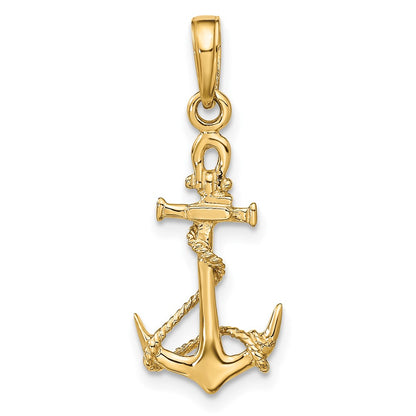 10K 3-D Anchor with Shackle and Entwined Rope Pendant
