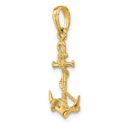 10K 3-D Anchor with Shackle and Entwined Rope Pendant