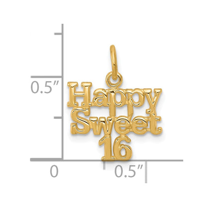 10k HAPPY SWEET 16 Charm
