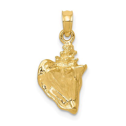 10k 3-D Conch Shell Charm