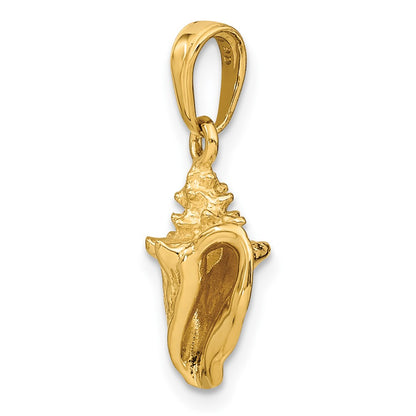 10k 3-D Conch Shell Charm