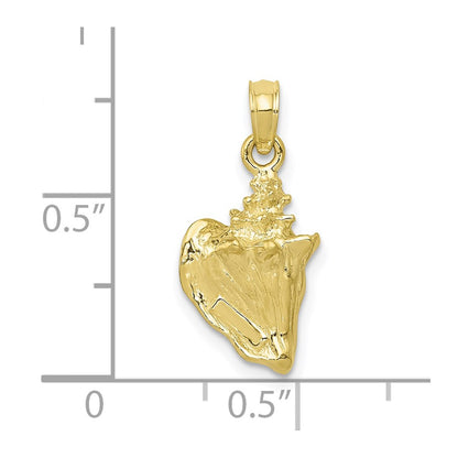 10k 3-D Conch Shell Charm
