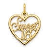 10K SWEET 16 in Heart Charm