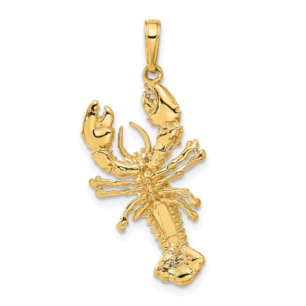 10k Large Polished Lobster Pendant