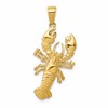 10k Large Polished Lobster Pendant
