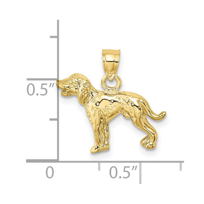 10k Dalmatian Dog Charm