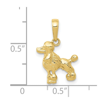 10K Poodle Dog Pendant