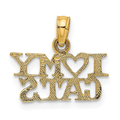 10k I Heart MY CATS Charm