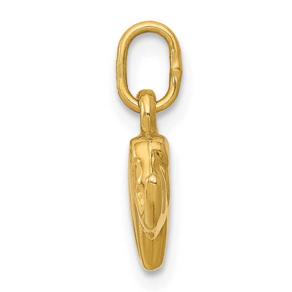 10k Polished 3-D Elephant Charm